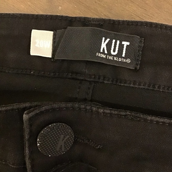 Kut From The Kloth 20W Donna High Rise Ankle Skinny Women’s Jeans Black Frayed - Picture 9 of 12